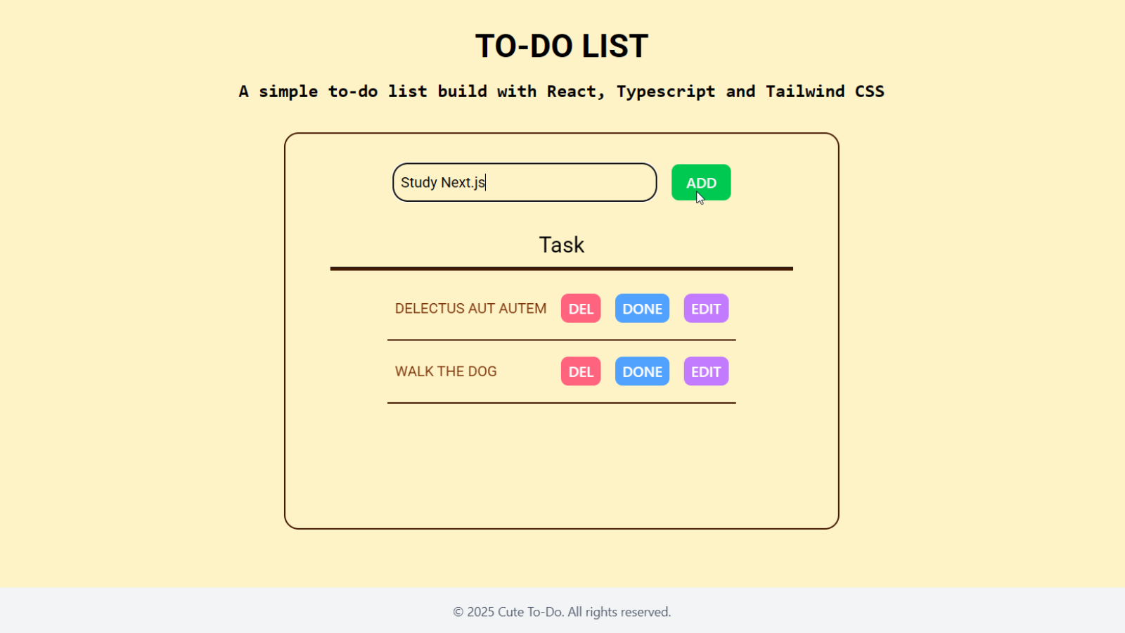 a cute to-do list